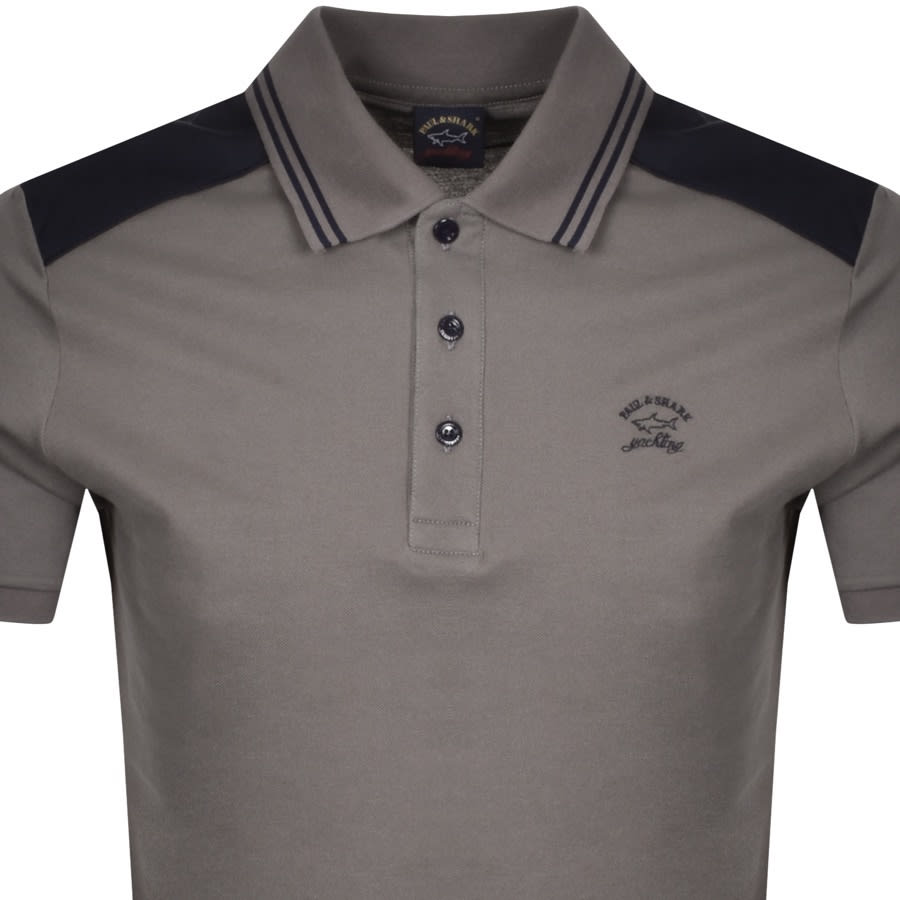 Alternative Image for ProductPaul And Shark Short Sleeve Polo T Shirt Grey2